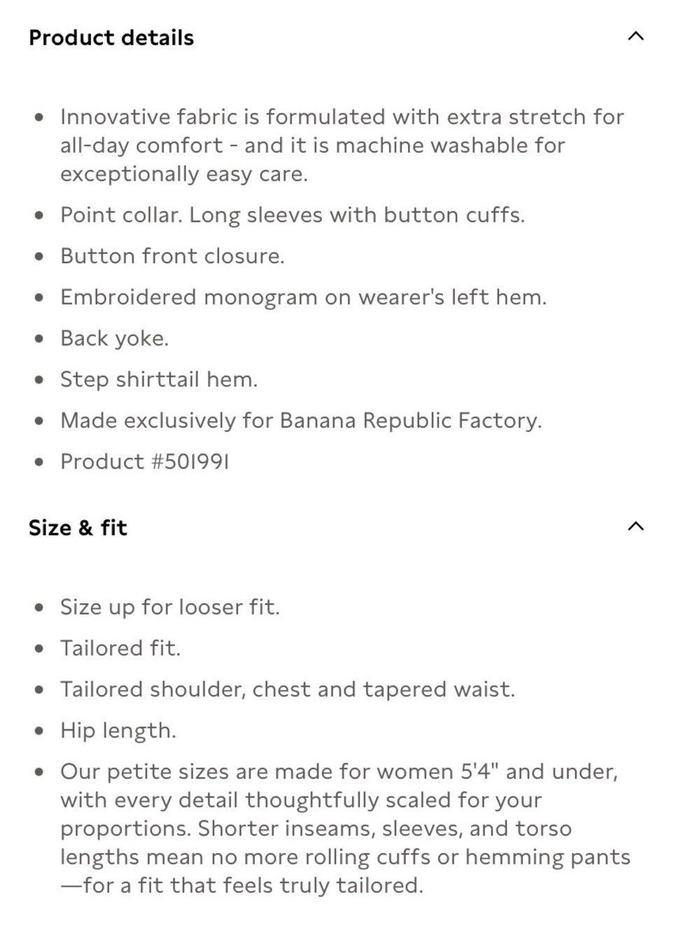 Banana Republic Tailor Fit Easy Care Shirt - Picture 3 of 7